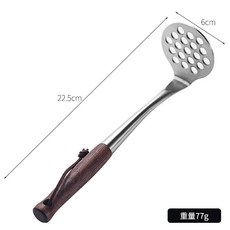 316不鏽鋼木柄壓泥器 搗碎器 家用嬰兒輔食工具 烘焙烘焙, 1個, 316 # 土豆壓