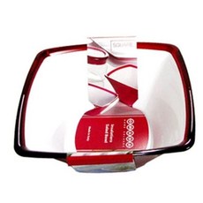 샐러드접시 오마다 믹싱볼 샐러드볼 그릇 접시 사각 레드 24.5cm 79000EA 1EA, 본상품