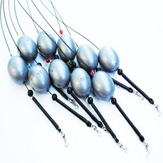 원투 자작채비 구멍봉돌채비 30호 10개세트 원투채비 원투낚시, 1개, 10개입