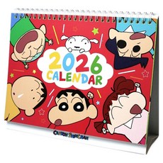 짱구 2026 데스크 캘린더 가로, 혼합색상, 1개