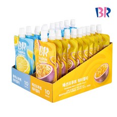 [배스킨라빈스] 블랙소르베 워터젤리 100ml x 10팩 + 패션프루트 워터젤리 100ml x 10팩, 10개