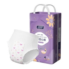 產婦安心褲 安睡褲 孕婦產後專用超薄透氣衛生巾 夜用女經期舒睡褲, XL碼【20條】參考體重70-85kg, 白