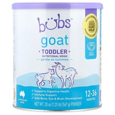 Aussie Bubs 염소 유아 영양 공급 드링크 분말 12~36개월 567g(20oz) Bubs (오지 법스), Aussie Bubs, 염소, 유아, 영양 공급 드링크, 1