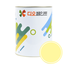 디오페인트 광택스 가구 방문 몰딩 수성 반광 페인트, 1개, 1L, 비비드2(퓨어레몬)