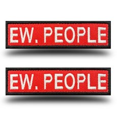 Antrix 2피스 EW People 전술 재미있는 속담 바이커 패치 후크 루프 자수 패스너 아플리케 엠블럼 동물 조끼 모자 재킷 배낭 코트 작업복 하네스 DIY