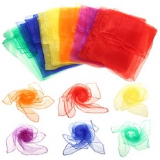 야외 게임 장난감용 실용적인 6 색 체조 스카프 댄싱 및 저글링 타월 캔디 컬러 체육관 타월 댄스 거즈