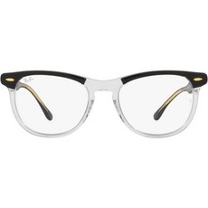 Ray-Ban RB2398F EAGLE EYE BLACK ON TRASPARENT 프레임/TRANSITIONS 8 GREEN 렌즈 53 유니섹스 성인 캐주얼 선글라스