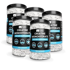 퓨어 크레아틴 모노하이드레이트 캡슐 PURE ORIGINAL INGREDIENTS Creatine Monohydrate, 5개, 730정