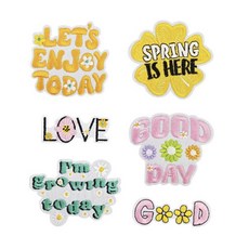 플라워 파워 열접착 와펜 패치 세트