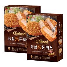 롯데 쉐푸드 도톰 등심통돈까스300g(약2cm 두께) 국내산 통등심 수제방식 통돈까스, 2개, 300g