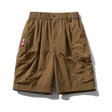 運動短褲男生涼感褲抽繩簡約輕量直筒闊腿休閒褲通勤百搭寬褲大碼防水速乾透氣工作褲男長褲運動褲工裝褲寬鬆彈性彎刀褲登山褲