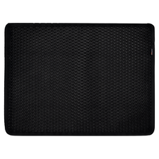 【喵的咧選物】雙層貓砂墊 雙層落砂墊 濾貓砂 貓砂墊 集砂墊 落砂墊 三種尺寸【台灣現貨】, 黑色