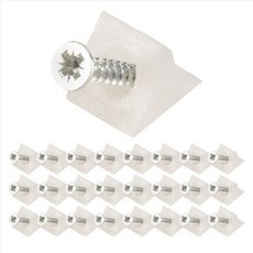 50 개의 PCS 서랍 지지대 흰색 플라스틱 서랍 바닥 처짐 수리 수정 수정 웨지 가구 나사로 웨지, 하얀색