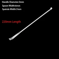 스테인레스 스틸 미니 소형 실험실 실험실 휴대용 샘플 스쿠프 국자 파우더 플랫 뒤집개 약 스푼 125mm 150, 13 1Piece 220mm