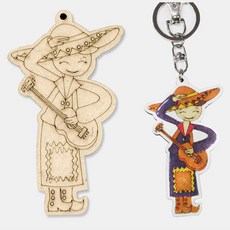 색지청 다문화의상 우드아트 (열쇠고리), 08 멕시코_차로