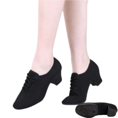 Makone 남여공용 미끄럼 방지 구두 옥스퍼드 라틴댄스 굽5cm 굽3.5cm 댄스화