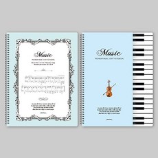 A4 음악 노트(캠퍼스) 공책 초등 초등학생 스프링 작곡 고학년 연습, 1개, 상세페이지 참조
