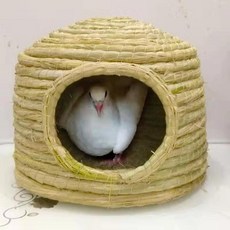 닭산란통 닭 둥지 집 산란 바구니 닭알 볏짚 산란장 닭알낳는집 토끼 은신처, 부티크 캐슬 네스트 킹사이즈(바닥지름 40cm)