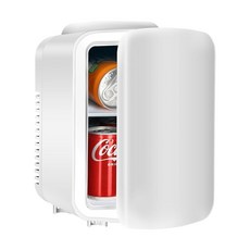 YSSOA 4L 미니 냉장고 6캔 휴대용 쿨러 및 워머 컴팩트 냉장고 음식 사무실 책상 블랙