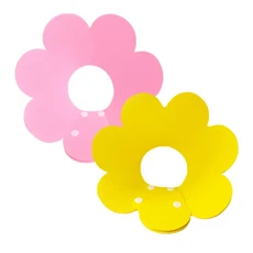 寵物伊莉莎白圈 - 防舔咬頭套，術後恢復必備, 黃色, 1個