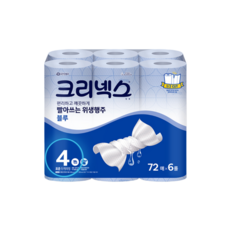 크리넥스 빨아쓰는 위생행주 블루 72매 x 6롤 x 1팩, 1개