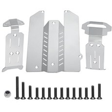 UURCSKY RC 섀시 아머 스키드 플레이트 스테인리스 스틸 프로텍터 가드 업그레이드 부품 Traxxas 미니 맥스 몬스터 트럭 107154-1 XRT 108076-1용 (실, UURCSKY RC 섀시 아머 스키드 플레이트 스테인리