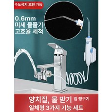 올솔드 직수구강세정기 수도직결식 물칫솔 직수 치아세정기, 퀵 커넥트 표준노즐1개+교정노즐1개 및, 퀵 커넥트 표준노즐1개+교정노즐1개 및
