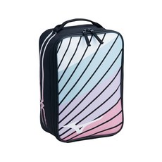 Mizuno 乒冠體育鞋袋 33TMC5030，輕巧耐用，透氣防臭，運動收納好幫手, 1個, 33TMC50305P 黑x漸層彩x白, 黑x漸層彩x白