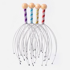 핸디 두피 마사지기 1P 수동 머리 안마기 문어발 지압기 스트레스 해소