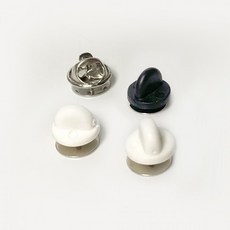 고정핀(1개입) 만능뱃지 튼튼한 원판고정 브로치 옷핀, 1개, 블랙