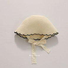 미니트럭 아기 여름 여아 레이스 끈 벙거지 4컬러 48-52cm/ 유아동 2살 3살 4살 5살 매쉬 여름 바캉스 밀짚 모자