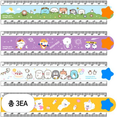 모닝글로리 800 모닝 캐릭터 겹자 4종 x 10p 세트, 그린, 퍼플, 스카이블루, 옐로우, 3세트