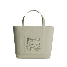 메종키츠네 라지 폭스 헤드 토트 백