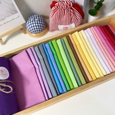 CRS 017 탐나요 인형옷 소품 원단 면20수 평직 무지 패브릭 자투리 조각 천, 1세트, 30컬러