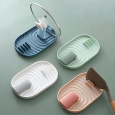 키밍 조리기구세트 미니 국자와 냄비뚜껑 거치대 깔끔 정리 조리 필수 아이템, 블루