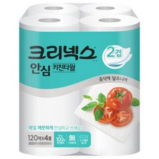 크리넥스 안심 키친타월 120매 4롤 6팩, 6박스
