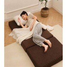 휴대용토퍼 매트리스토퍼 사무실 토퍼 수면 접이식토퍼, 200x90x8 cm, 크림 화이트