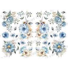 TF花草0005C-2 水轉/熱轉/水晶貼/藝術紙, 1個, 藝術紙-A4