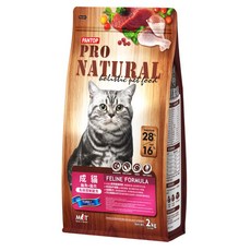 PANTOP 邦比 健康寵糧, 成貓(鮪魚+雞肉)毛球控制 2kg, 1個