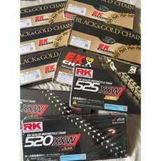 Gear Base 吉兒基地 現貨RK XXW 520 GV520 最高階 油封鏈條 黑金 黃金 日本境內 非低階, 黑金520XXW,120L/目, 1個