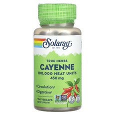 솔라레이 카이엔 Cayenne 450mg 베지캡슐 100정, 1개