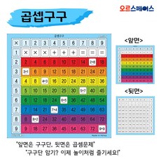 곱셈표 구구단표 곱셈구구 곱셈판 구구판 구구단 [오르하이], 1개