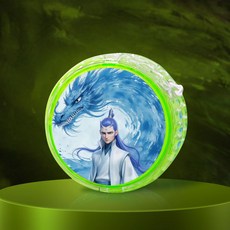 臺灣-出貨 【新款熱銷】新款哪吒敖丙悠悠球兒童入門初學者溜溜球自動迴旋女孩小學生 GDW5, 敖丙1-綠色1個, 1個