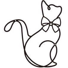 Jasscare 잠자는 강아지 금속 벽 장식 - 미니멀리스트 블랙 메탈 아트 반려동물 실루엣 라인 드로잉 사인 거실 및 침실용 아늑한 동물 애호가 홈 데코 214872, Cat