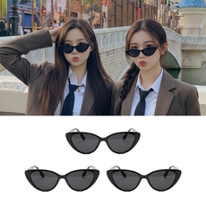 키치셀럽 인싸 파티 선글라스 세트 생일 브라이덜샤워 포토소품 파티 필수템, 캣츠아이 블랙 SET