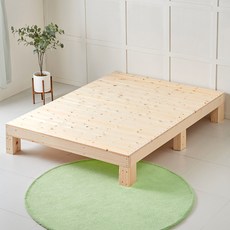 숲에온 평상형 침대 프레임 100% 국내생산 천연원목 주문제작 맞춤 저상형 수납형, 퀸(Q)