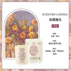 DIU 法式香薰蠟燭禮盒創意室內家用固體香氛臥室高級薰香蠟燭擺件, 杜樂麗花園(赤霞橘光)50g:如圖, 1個, 1L