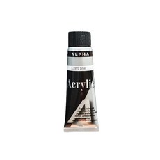 미술용 아크릴칼라물감 2시리즈 50ml 낱색 1개 알파색채, 995번 실버