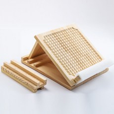 【台灣 嚴選】瑜珈拉筋板@養身瘦小腿實木拉筋板矯正康復可折疊站立斜瘦腿輔助足底按摩神器, 方格梯形-8檔松木加厚