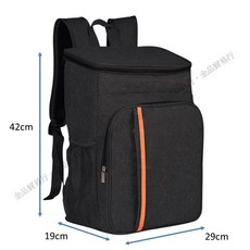 18L 防水保溫袋 背包式保冷袋 鋁箔保冰袋, 黑色(直條紋款), 1個